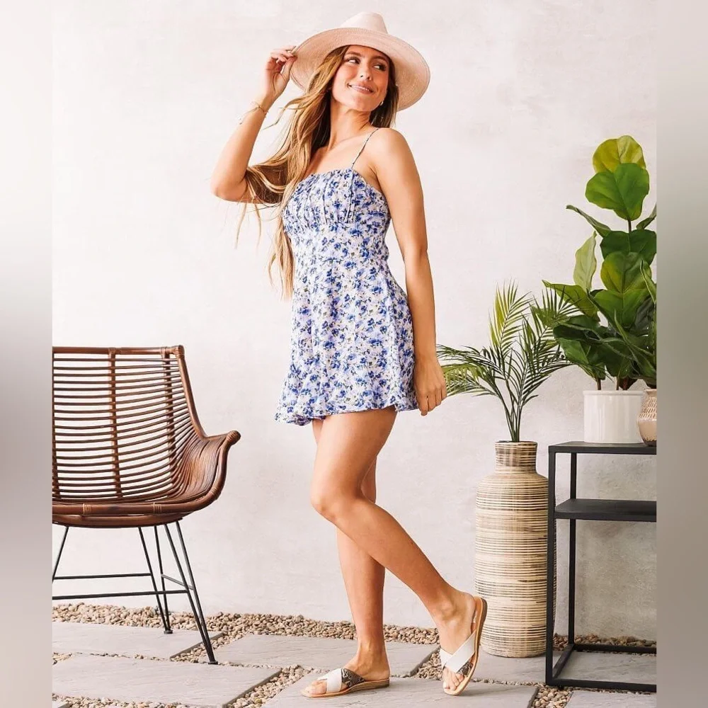 Trixxi Floral Chiffon Romper, S - Picture 5 of 5
